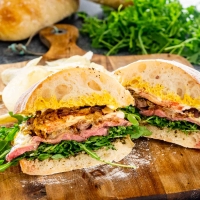 Ciabatta beef sandwich