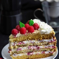 Raspberry Honey Cake