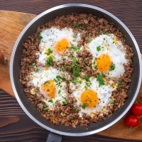 Qiymə Qovurması Yumurtalı
