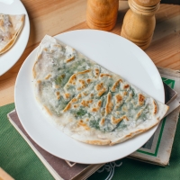 Gutab with greens