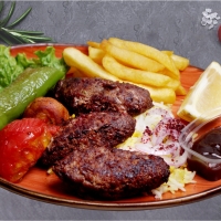 İzqara Lülə kababı düyü və frİ İlə