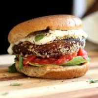 Portobello Creamy Black Burger