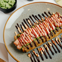 Hot Dog Roll With Salmon