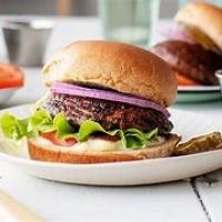 Portobello creamy black  burger