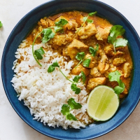 Coconut Chicken Curry with Steamed Rice