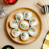 Avocado roll with salmon