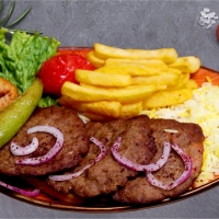 İzqara Köftə düyü və frİ İlə