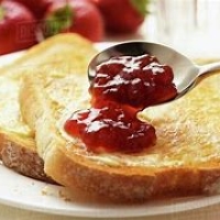 Toast with butter & jam